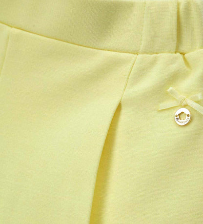 Girl - Bermuda shorts with bow 9 - 12 M Yellow