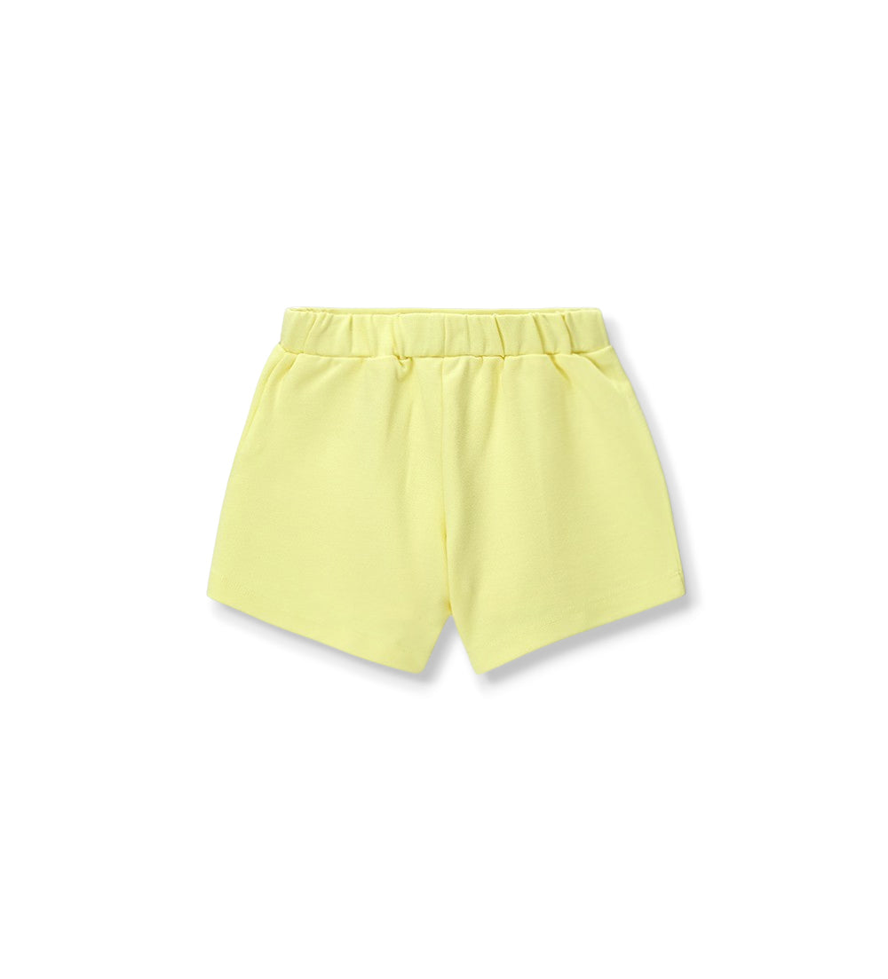 Girl - Bermuda shorts with bow 9 - 12 M Yellow