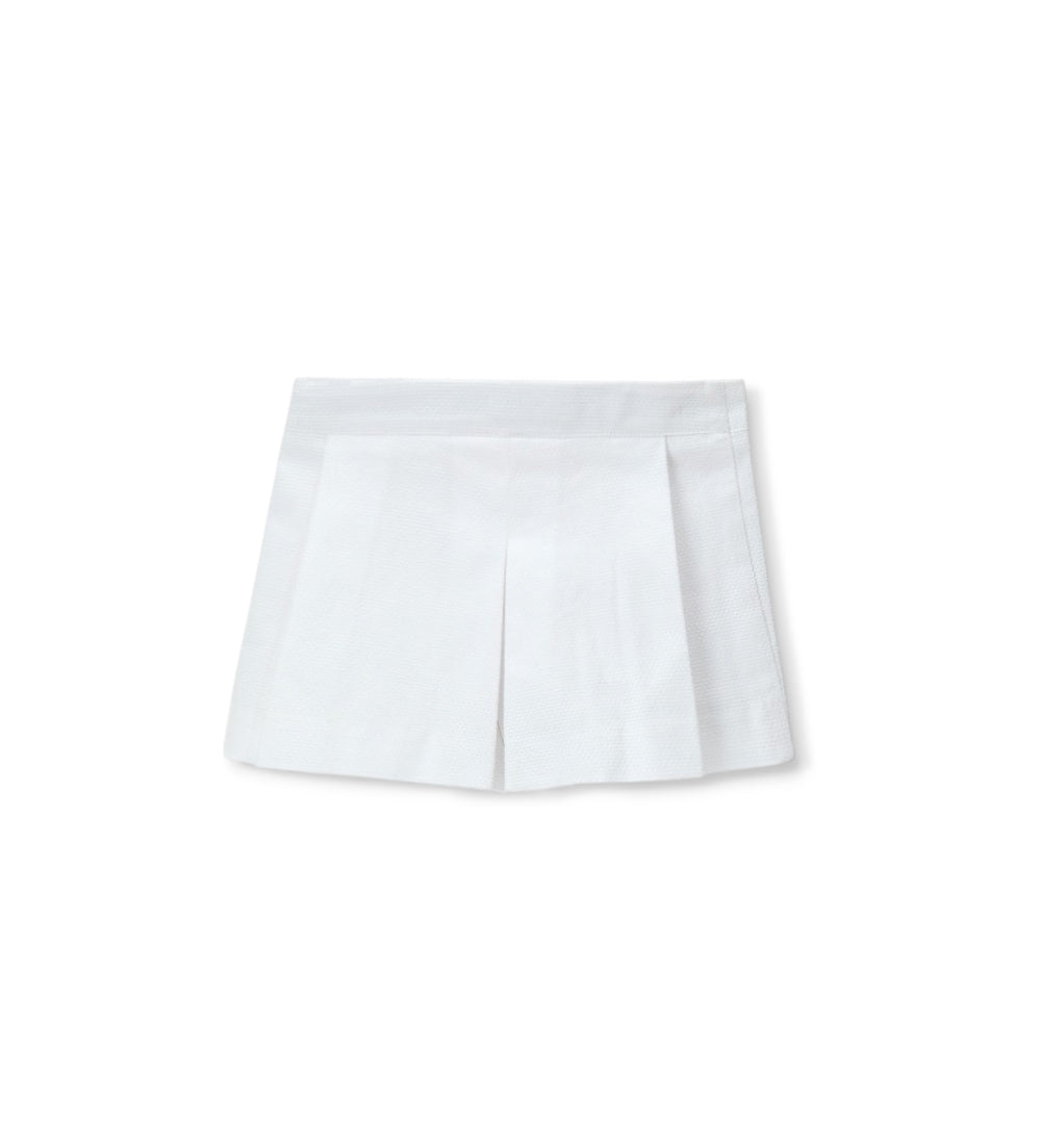 Girl - Pleated bermuda Shorts 9 - 12 M White