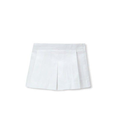Girl - Pleated bermuda Shorts 9 - 12 M White