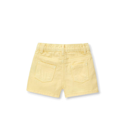 Girl - Bermuda shorts with rhinestones 9 - 12 M Yellow