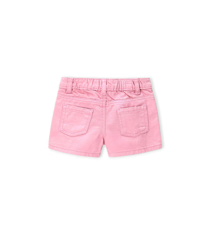 Girl - Bermuda shorts with rhinestones 9 - 12 M Yellow