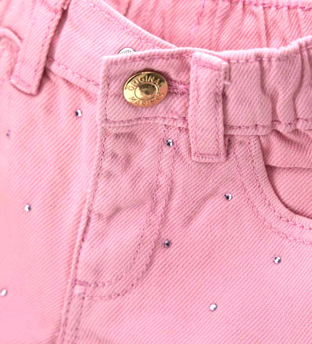 Girl - Bermuda shorts with rhinestones 9 - 12 M Yellow