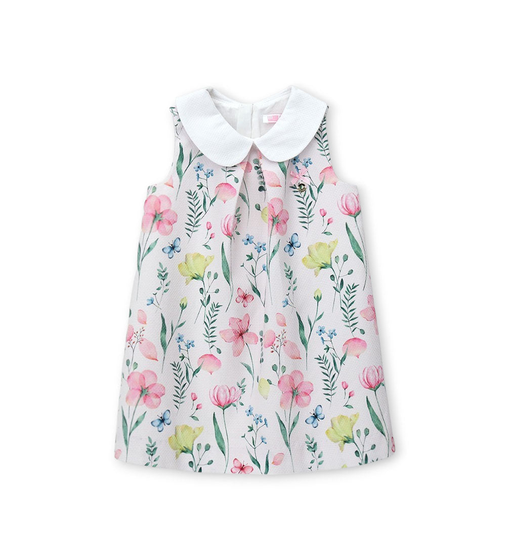Girl - Floral dress 9 - 12 M Pink