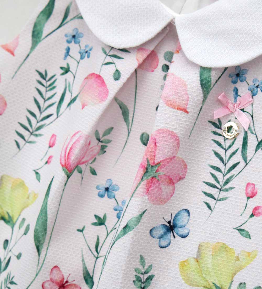 Girl - Floral dress 9 - 12 M Pink
