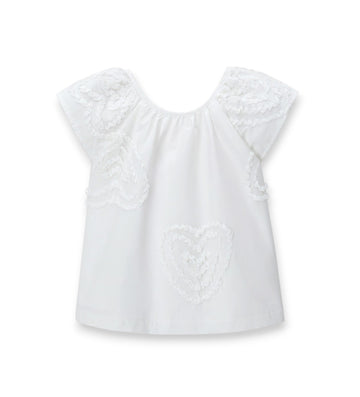 Girl - Ruffle dress 9 - 12 M White