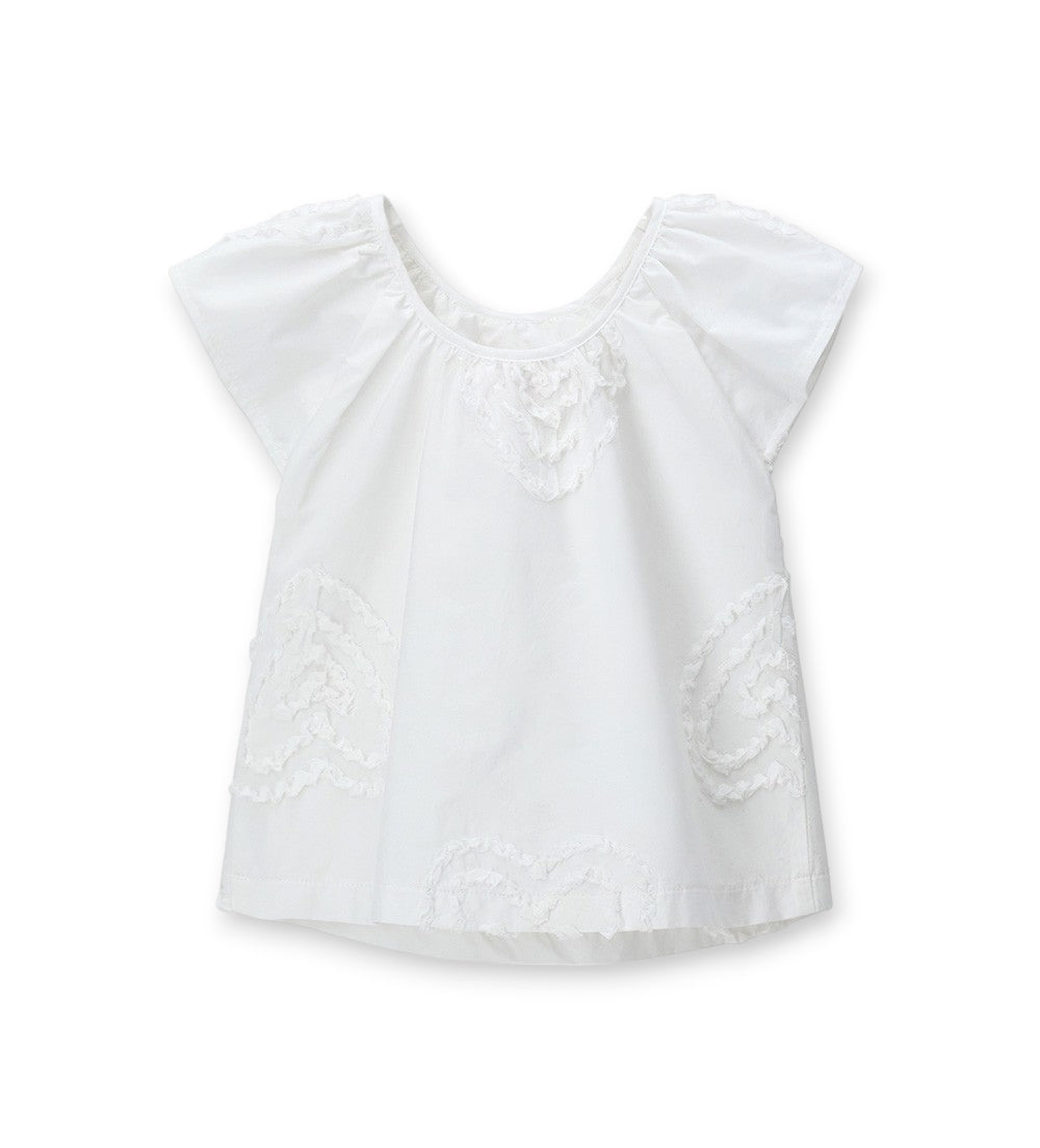 Girl - Ruffle dress 9 - 12 M White