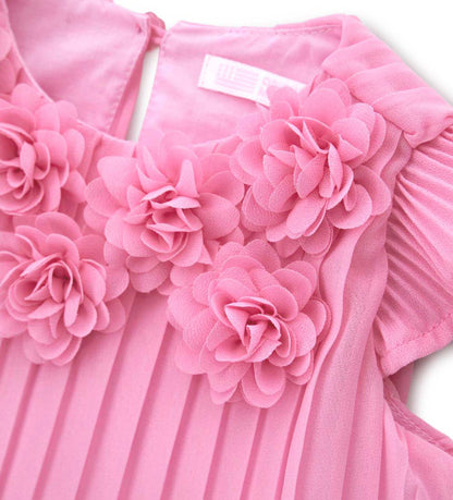 Girl - Floral dress 9 - 12 M Pink