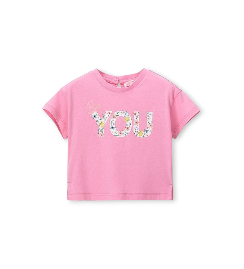 Girls' Glitter T-shirt 9 - 12 M Red in Pink - 9 - 12 M | Original Marines UAE