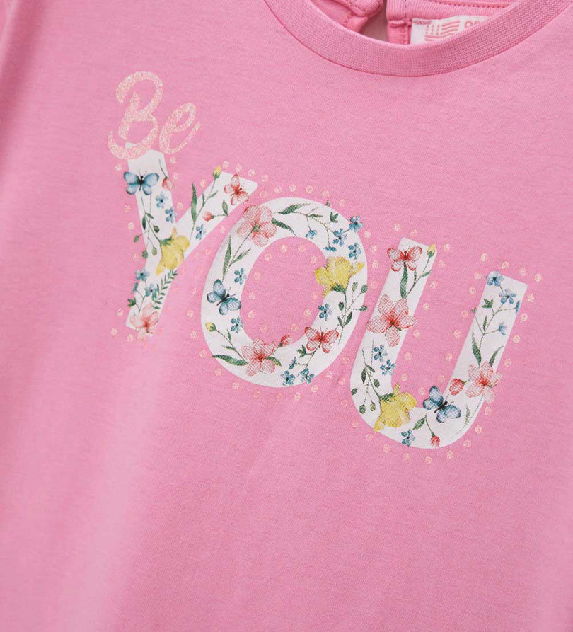 Girl - Glitter T-shirt 9 - 12 M Red