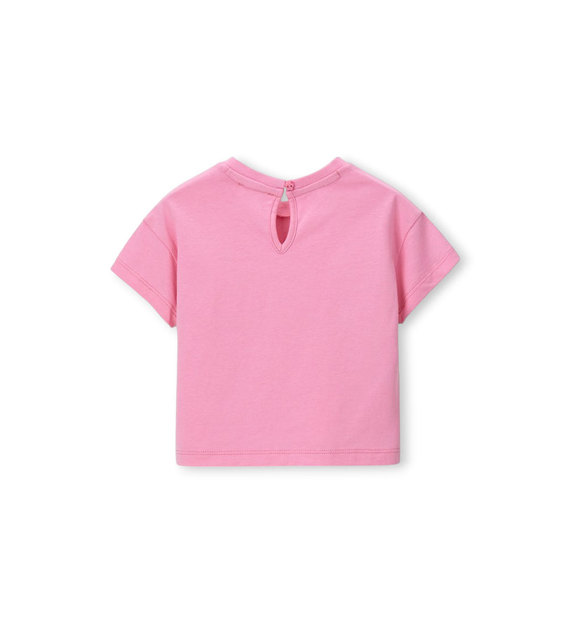 Girls' Glitter T-shirt 18 - 24 M Red in Pink - 18 -24 M | Original Marines UAE