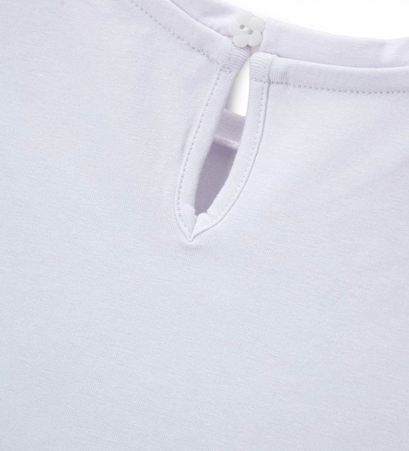 Girls' Glitter T-shirt 18 - 24 M White - 18 -24 M | Original Marines UAE