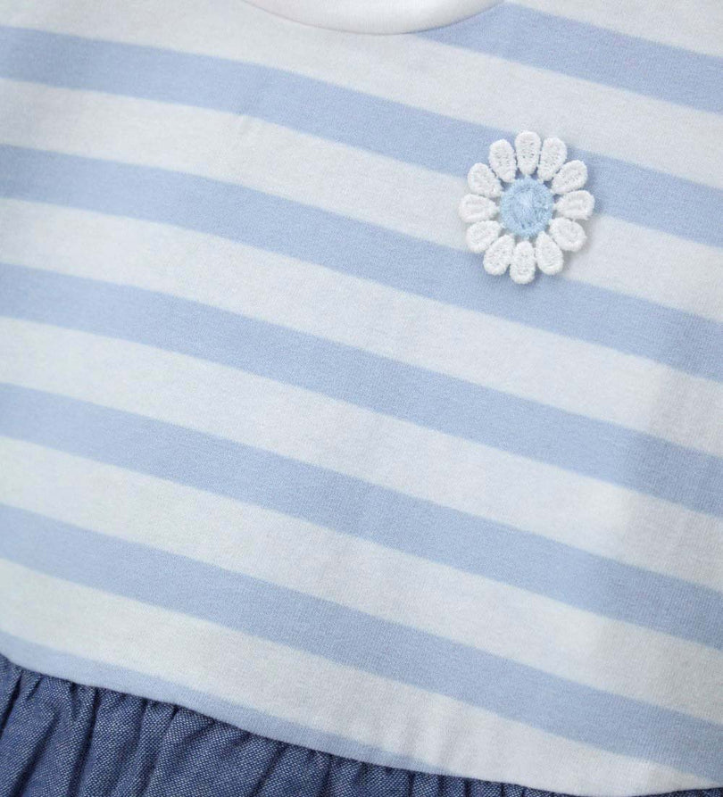 Girl - Round Neck Ruffle T-shirt