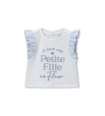 Girls' Glitter T-shirt in White - 9 - 12 M | Original Marines UAE