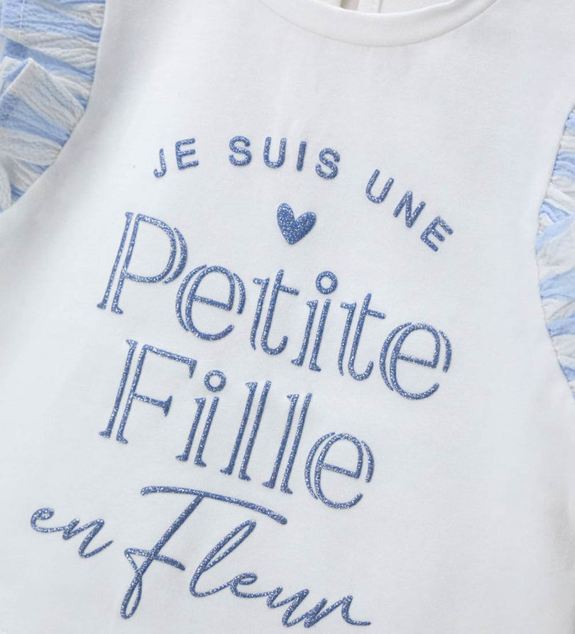 Girl - Glitter Cotton Short Sleeve T-shirt