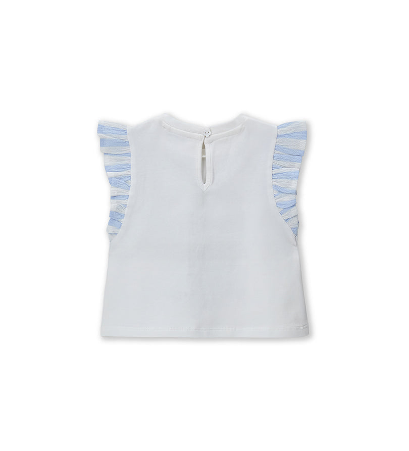 Girls' Glitter T-shirt 18 - 24 M White - 18 -24 M | Original Marines UAE