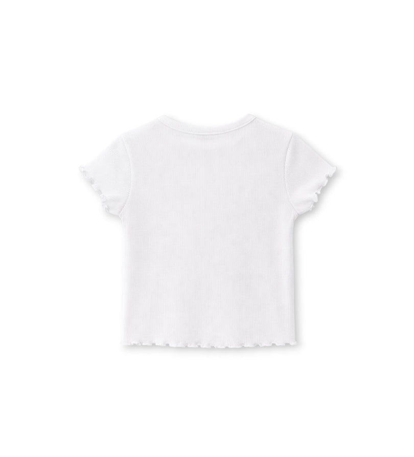Girls' Ribbed T-shirt 18 - 24 M White - 18 -24 M | Original Marines UAE