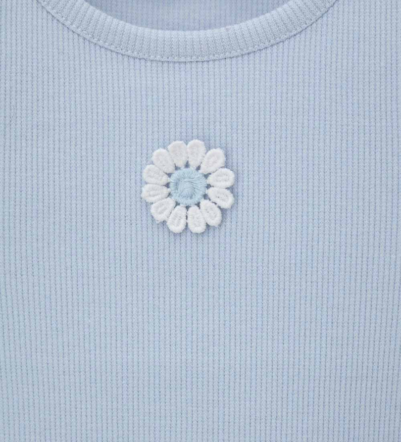 Girls' Ribbed T-shirt in Blue - 12 - 18 M | Original Marines UAE