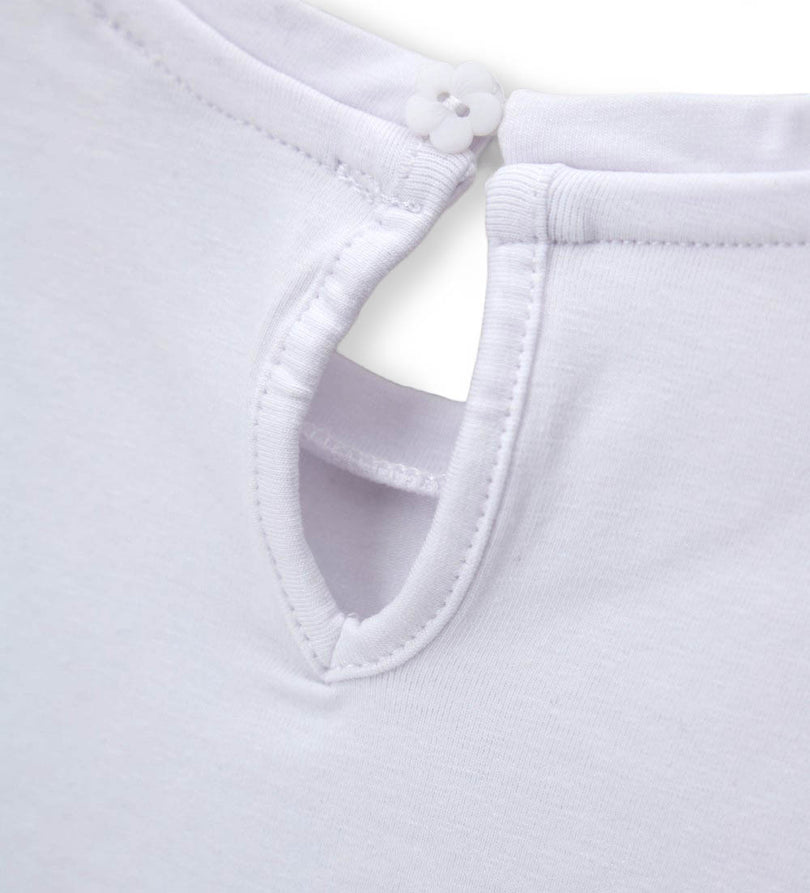 Girls' Metallic print T-shirt 18 - 24 M White - 18 -24 M | Original Marines UAE