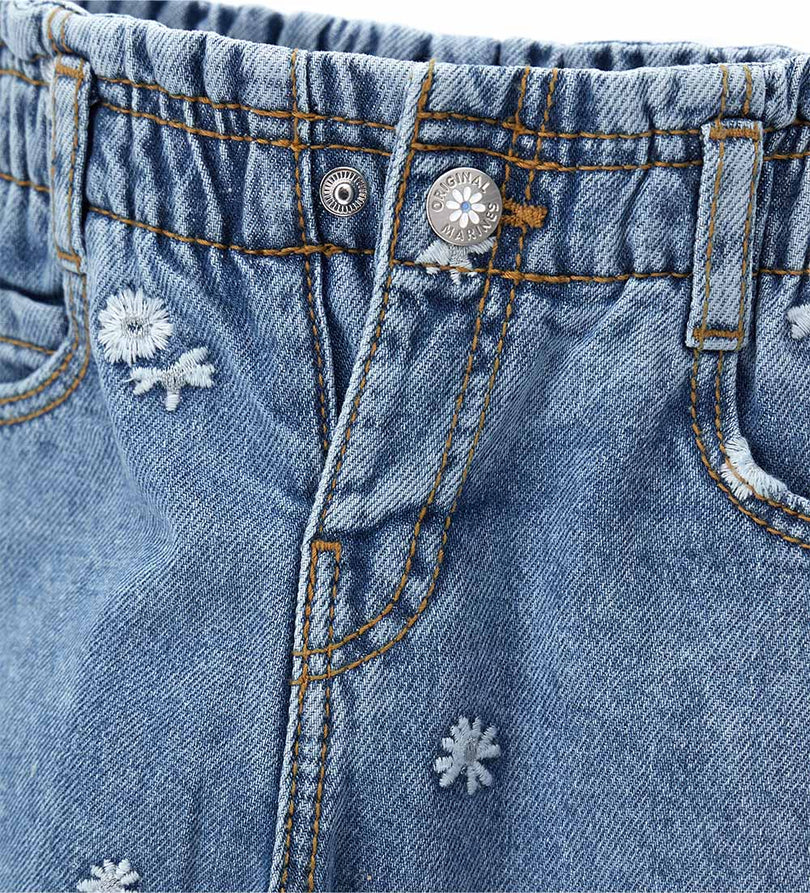 Girl - Jeans with daisies