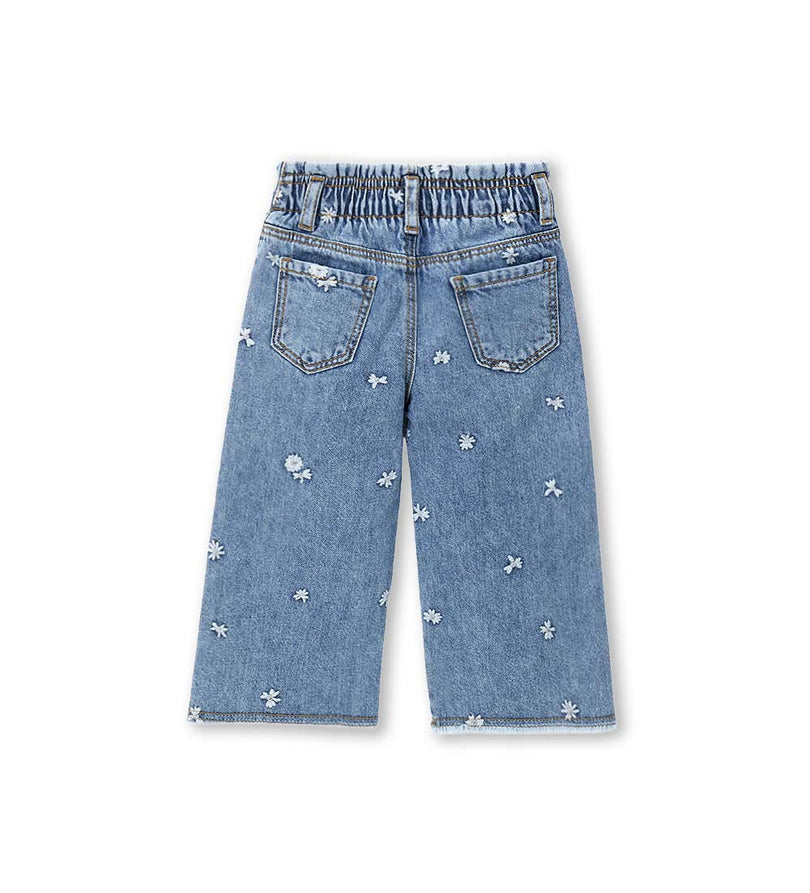 Girl - Jeans with daisies