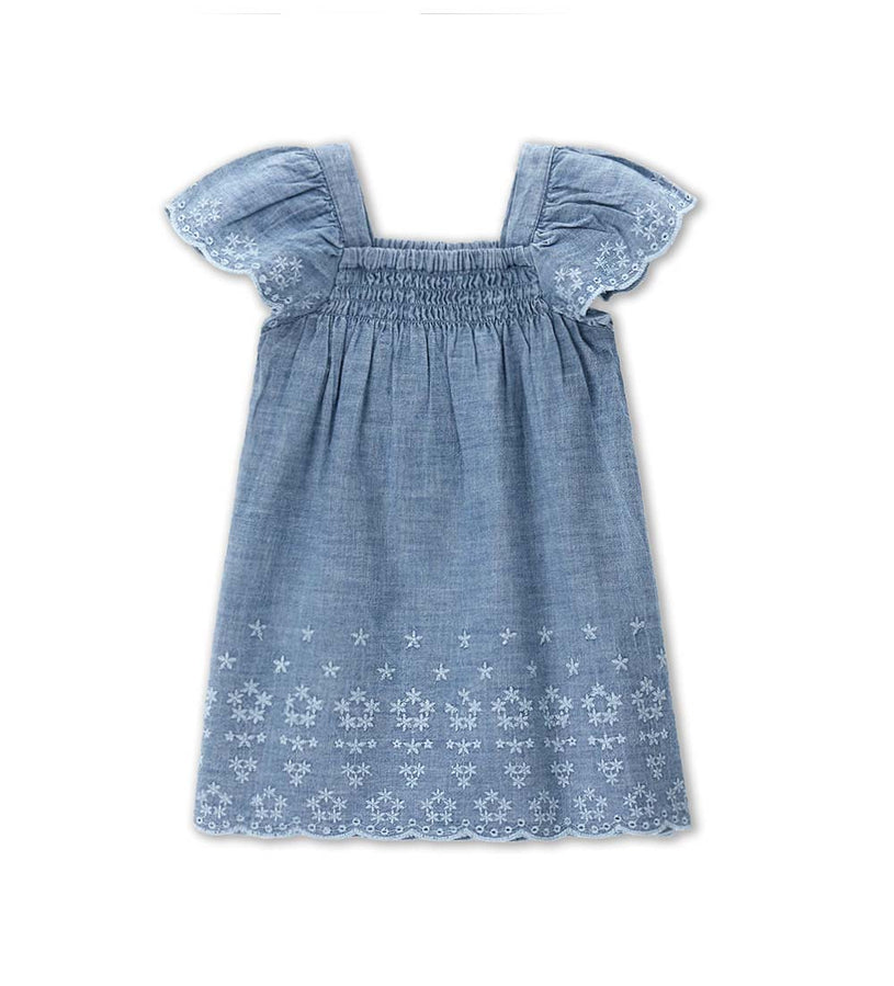 Girl - Dress with embroidery 6 - 9 M
