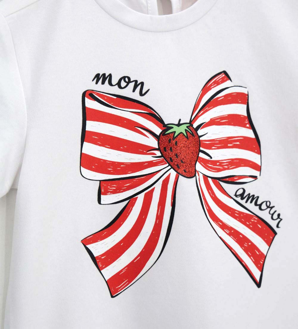 Girl - Glitter T-shirts 9 - 12 M White