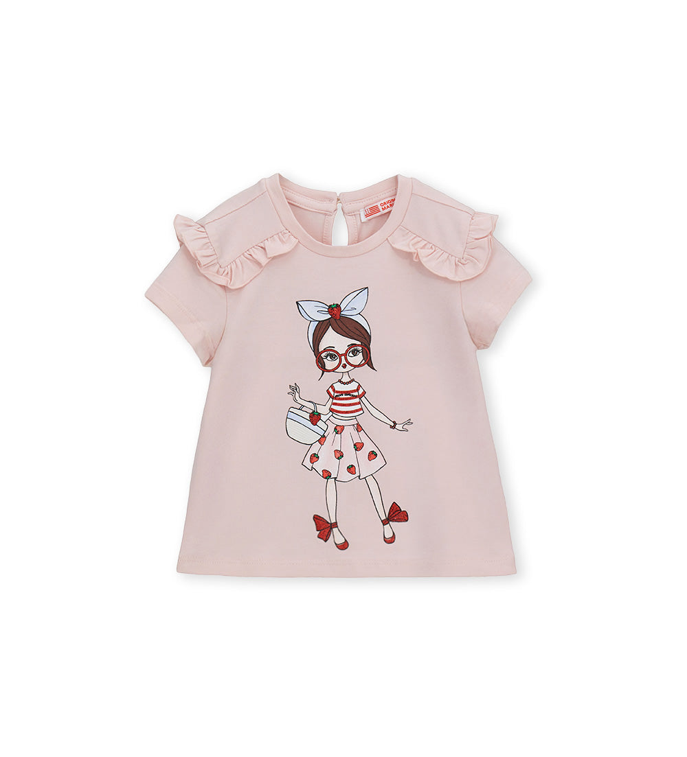 Girl - Glitter T-shirt 9 - 12 M White