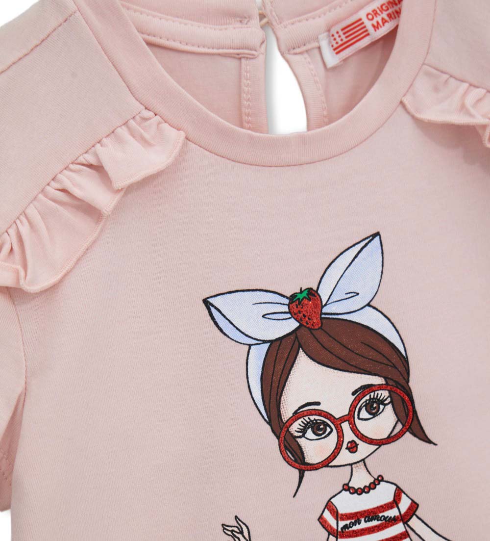 Girl - Glitter T-shirt 9 - 12 M White