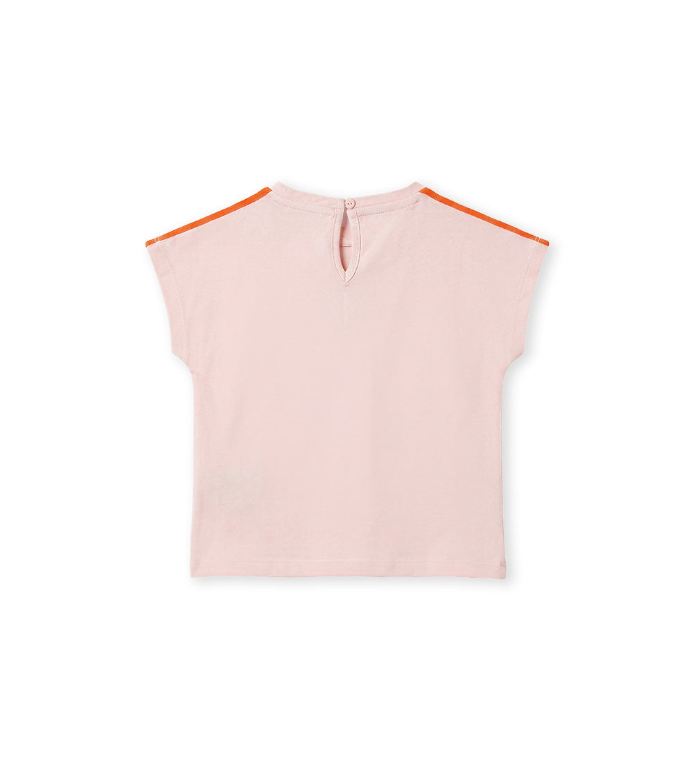 Girl - T-shirt with band 9 - 12 M White