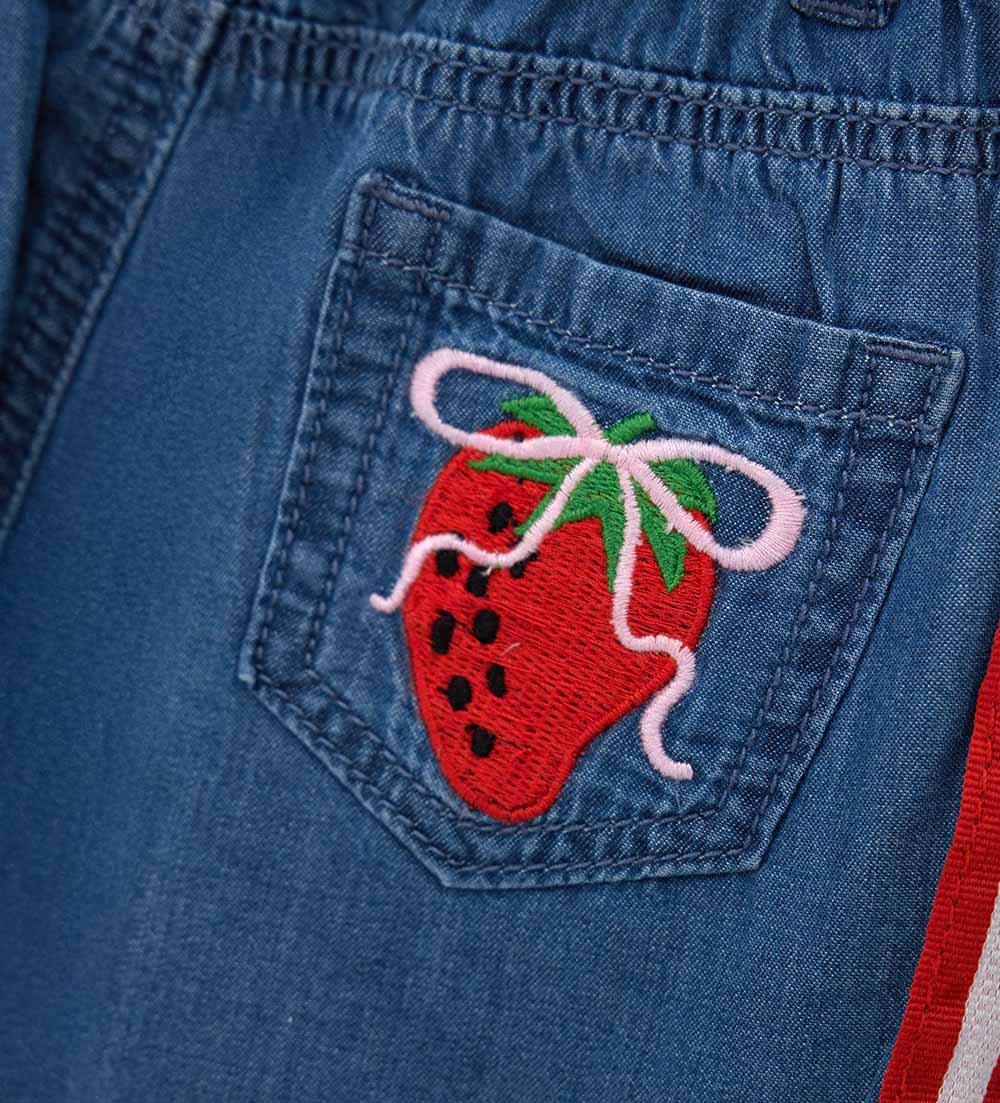 Girl - Denim bermuda shorts 9 - 12 M Denim