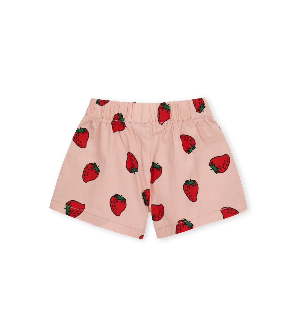 Girl - Bermuda shorts with print 9 - 12 M Pink