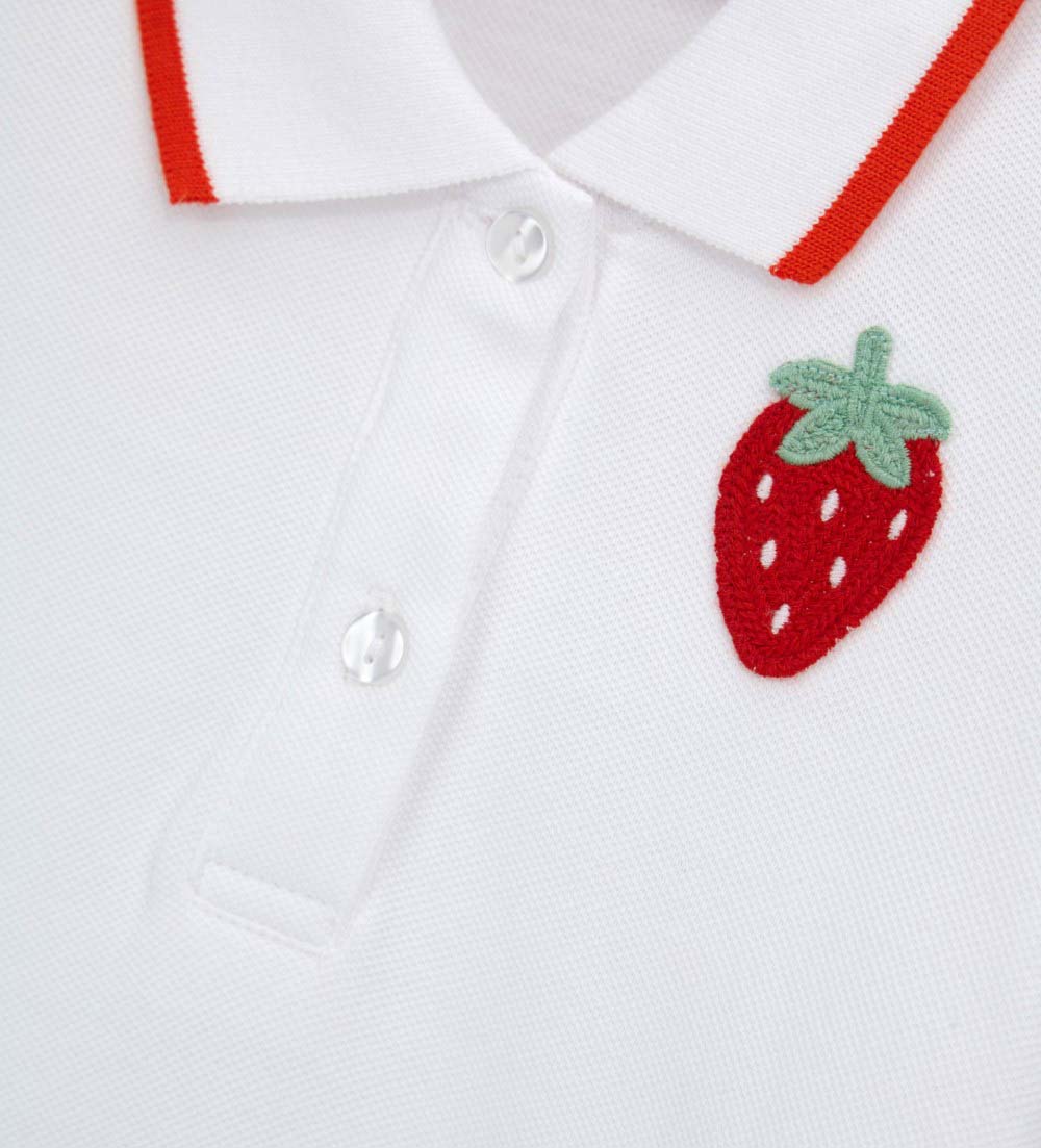 Girl - Polo-style dress 9 - 12 M White
