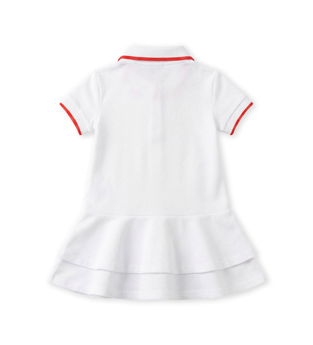 Girl - Polo-style dress 9 - 12 M White