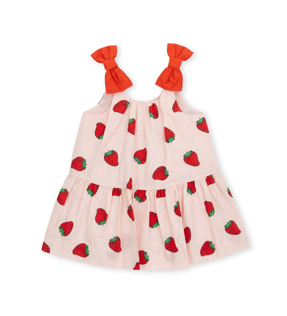 Girl - Poplin dress 9 - 12 M Pink