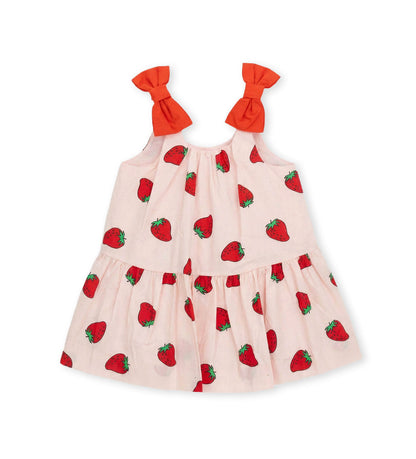 Girl - Poplin dress 9 - 12 M Pink