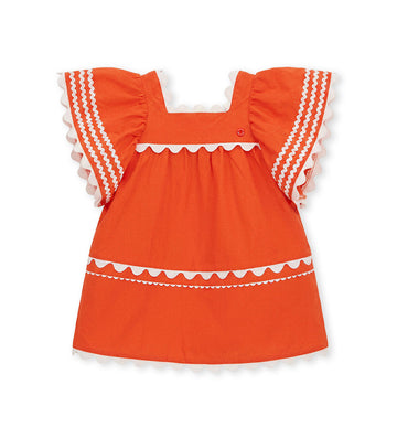 Girl - Ruffle dress 9 - 12 M Red