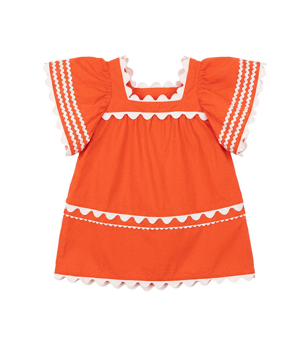 Girl - Ruffle dress 9 - 12 M Red