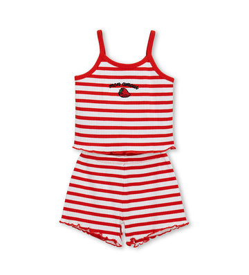 Girl - Tank top and bermuda shorts set 9 - 12 M Red