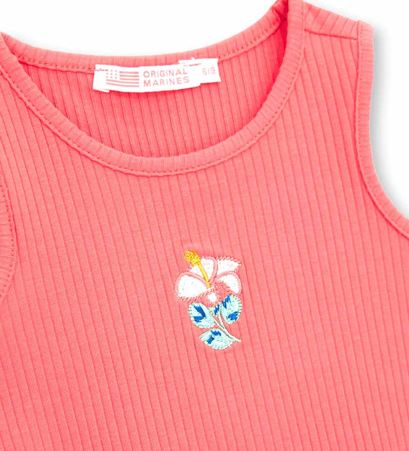 Girl - Tank top with flower