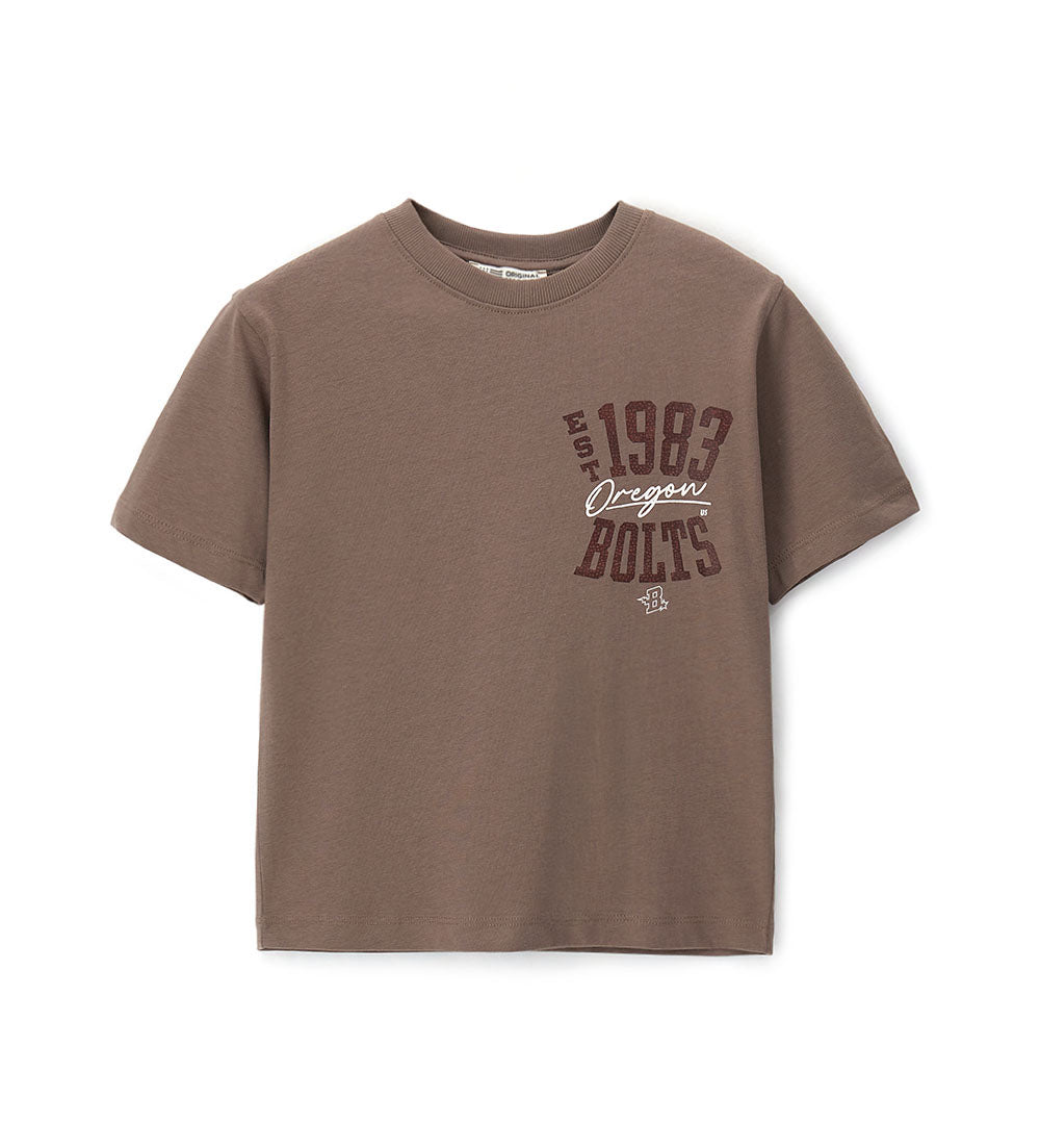 Boy - Printed T-shirts 9 - 10 Y Brown