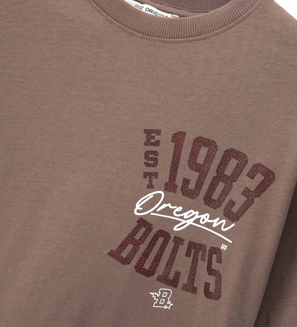 Boy - Printed T-shirts 9 - 10 Y Brown