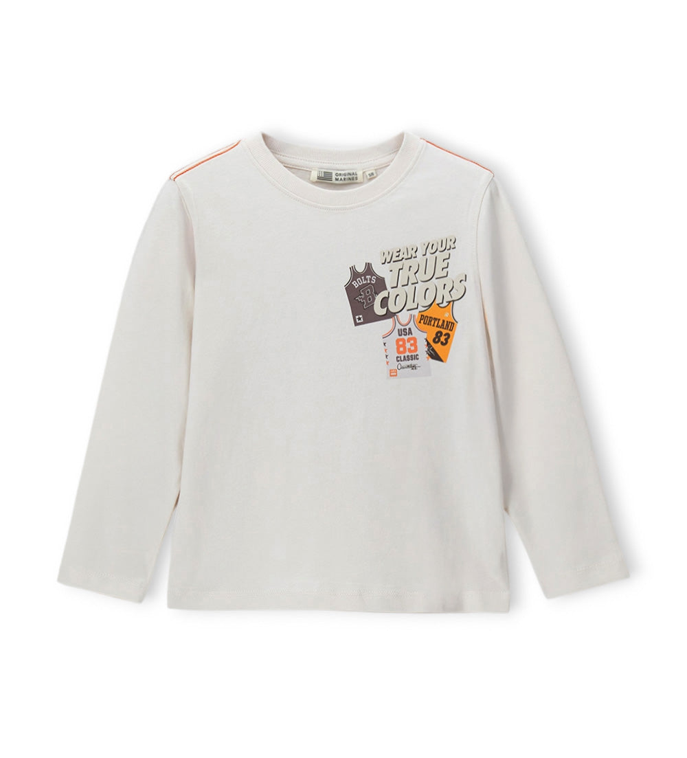 Boy - Pointed neck T-shirt 9 - 10 Y Brown