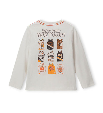 Boy - Pointed neck T-shirt 9 - 10 Y Brown