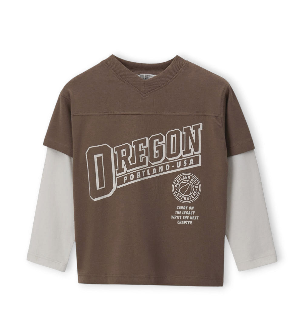 Boy - Printed T-shirt 9 - 10 Y Brown