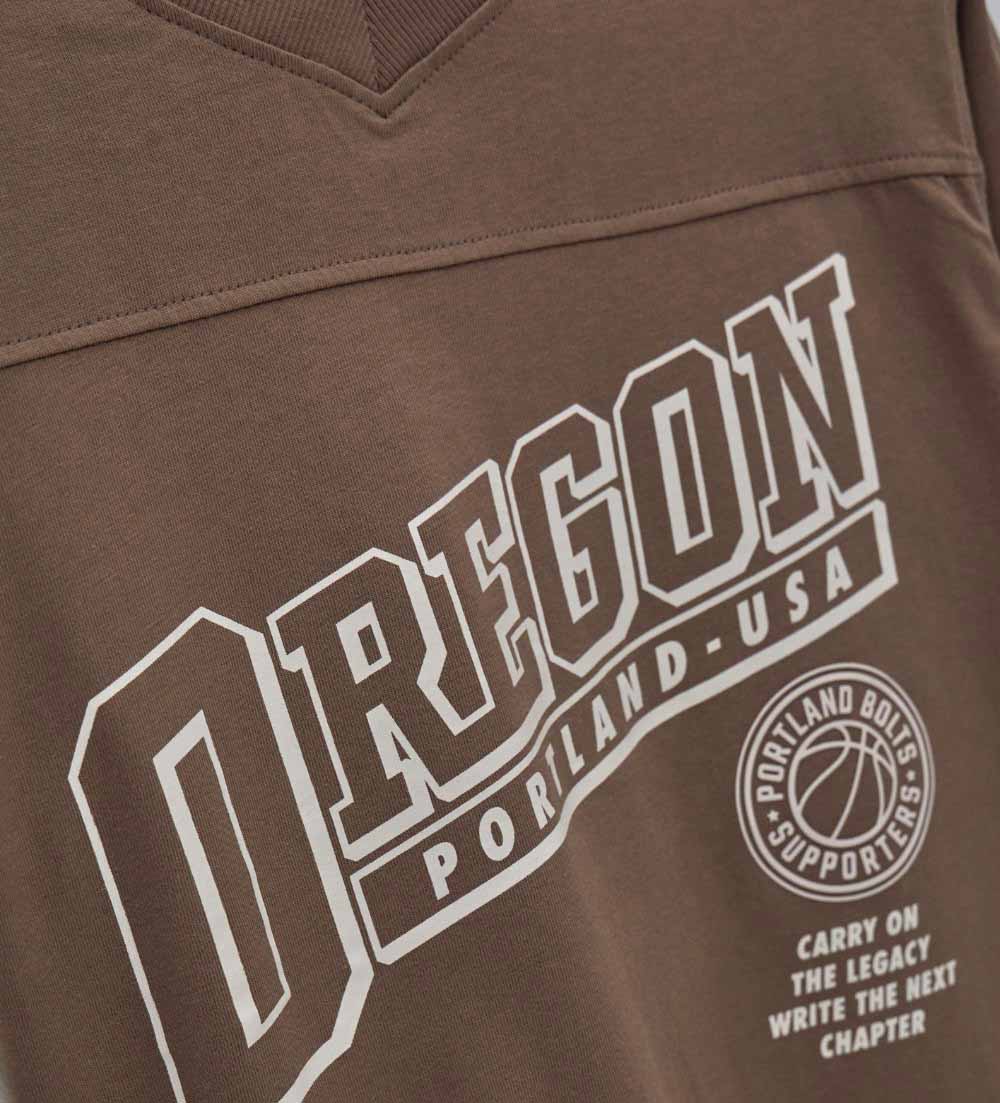 Boy - Printed T-shirt 9 - 10 Y Brown