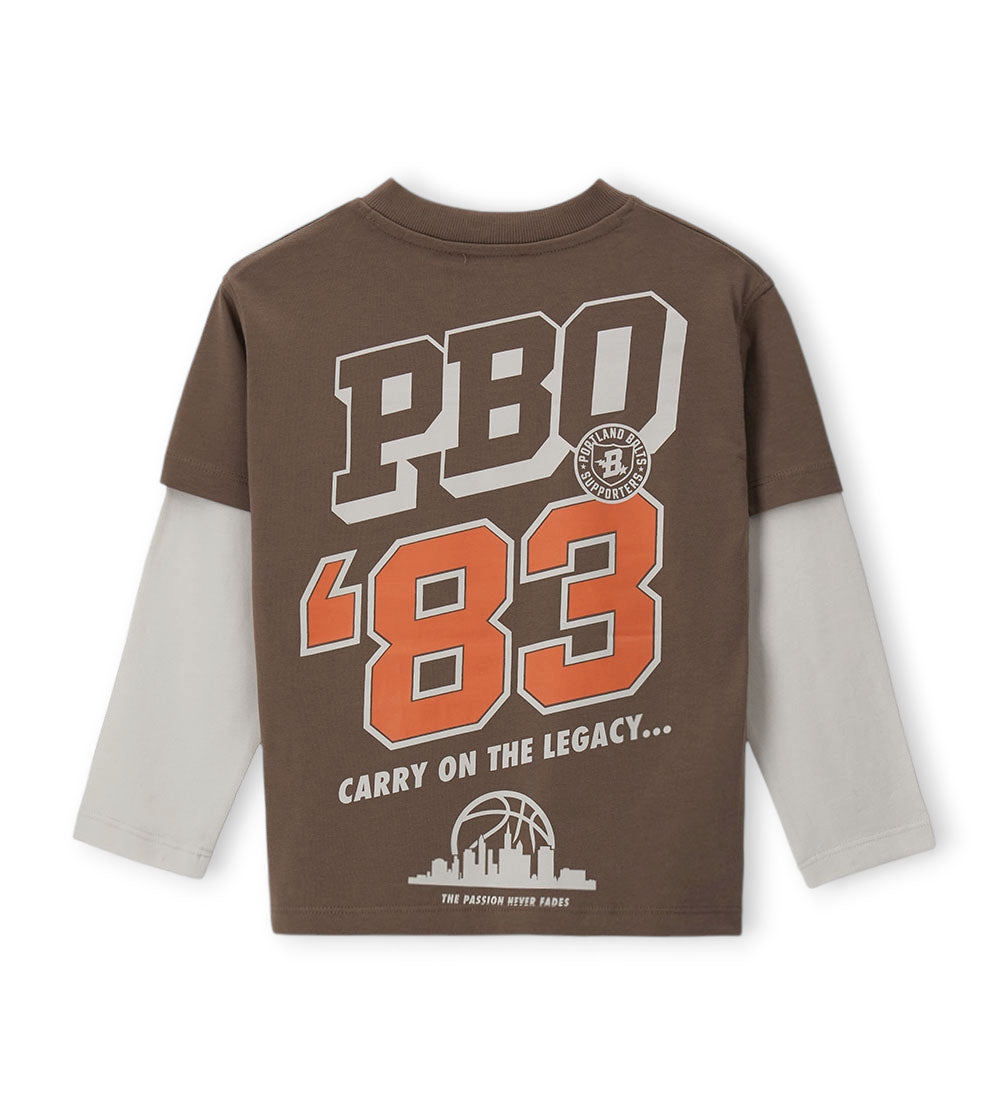 Boy - Printed T-shirt 9 - 10 Y Brown