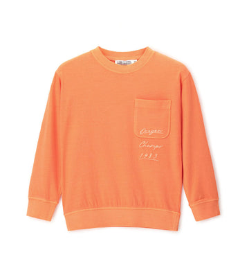 Boy - Long sleeve T-shirt with pocket 9 - 10 Y Orange