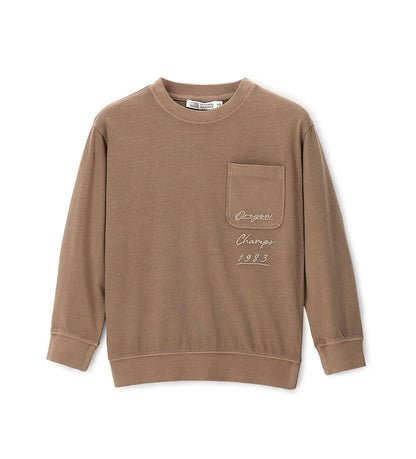Boy - Long sleeve T-shirt with pocket 9 - 10 Y Orange