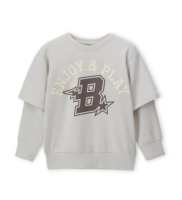 Boy - Double-sleeved sweatshirt 9 - 10 Y White